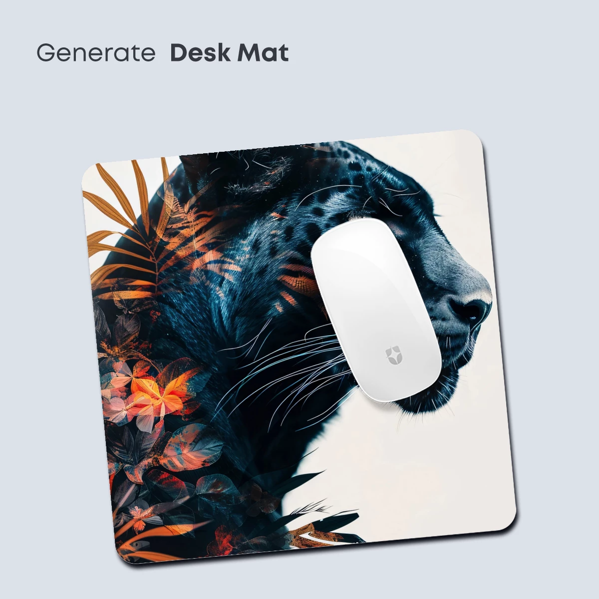 Jaguar in Floral Fusion: Artistic Wildlife Portrait - Image 4