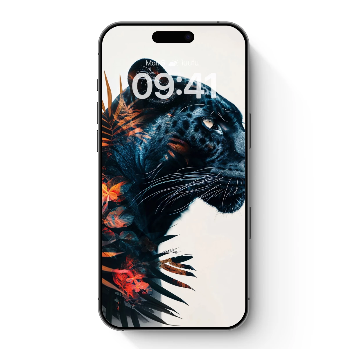 Jaguar in Floral Fusion: Artistic Wildlife Portrait