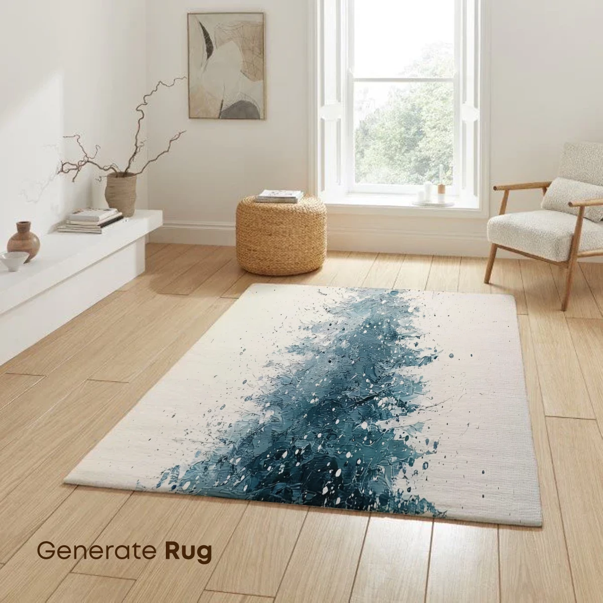 Abstract Blue Burst: Dynamic Paint Splatter Art - Image 6