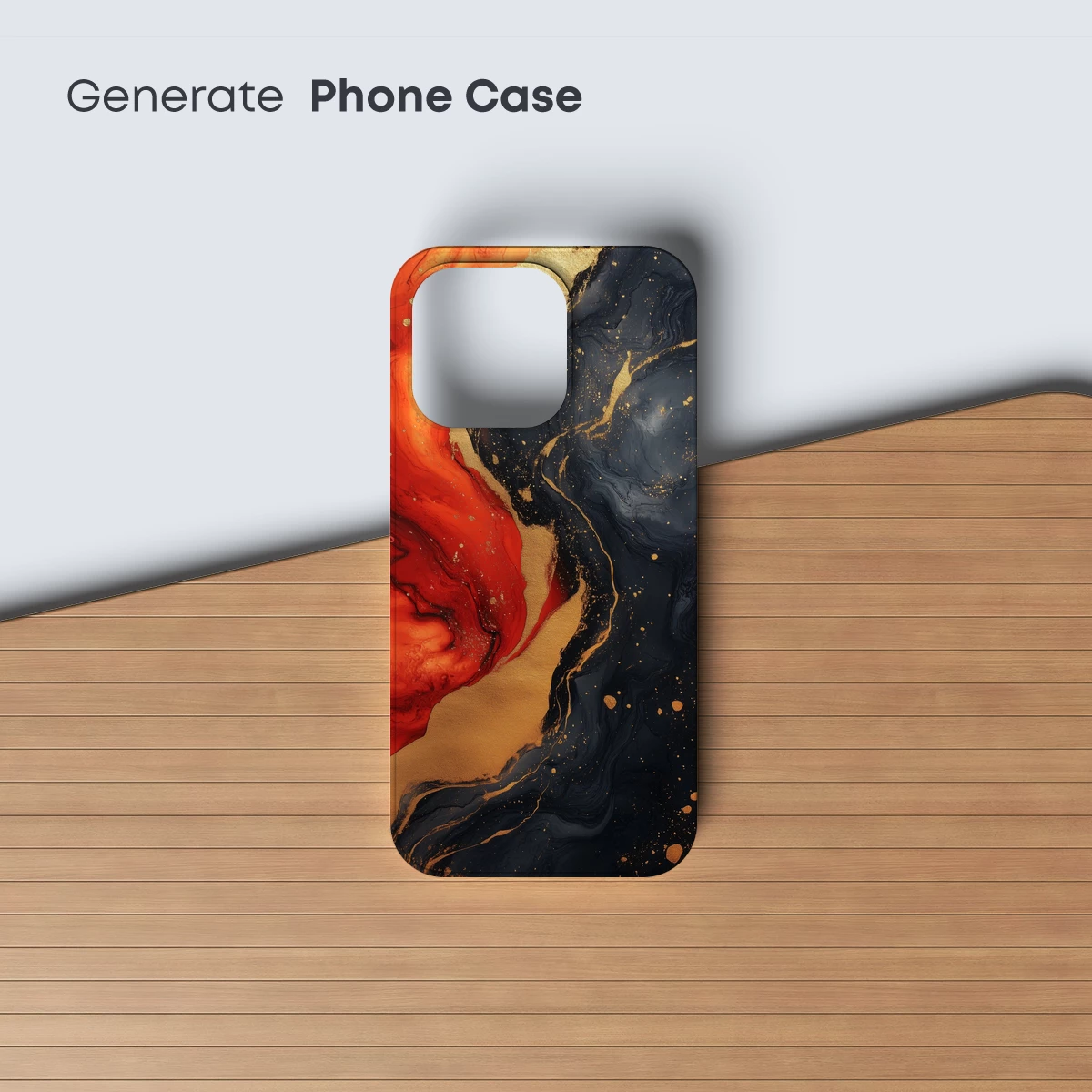 Eternal Flame: Abstract Fusion of Gold and Crimson - Image 3