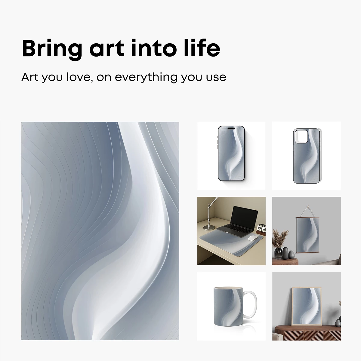 Elegant Silver Waves: A Symphony of Curves - Image 2