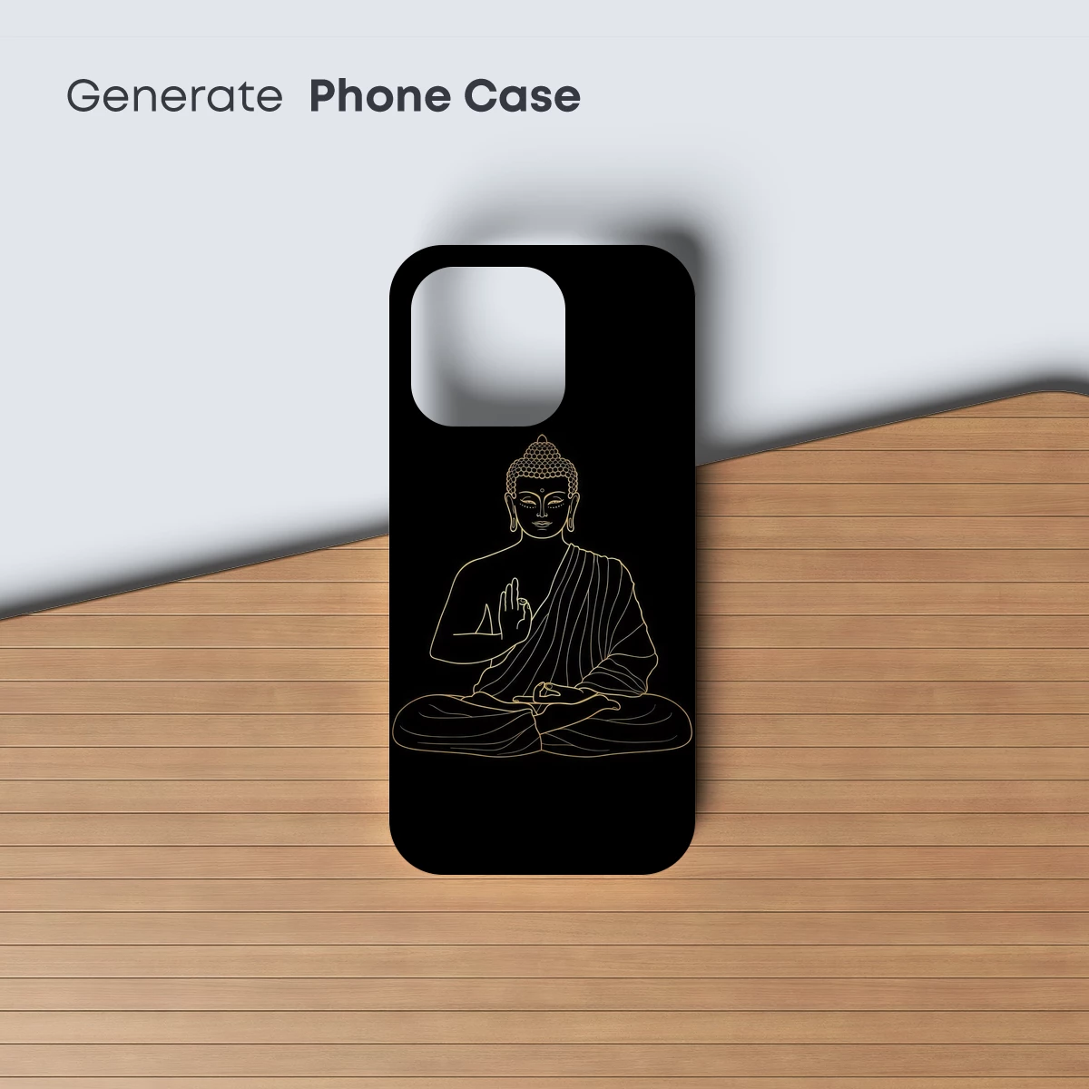 Golden Buddha Line Art: Serene Meditation - Image 3