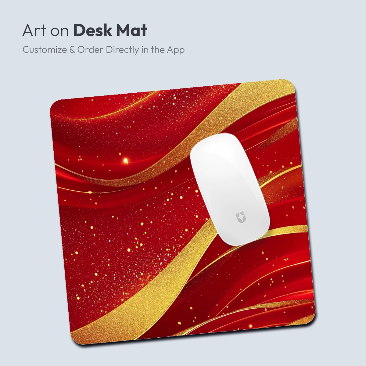 Golden Waves on Crimson Canvas - Image 4
