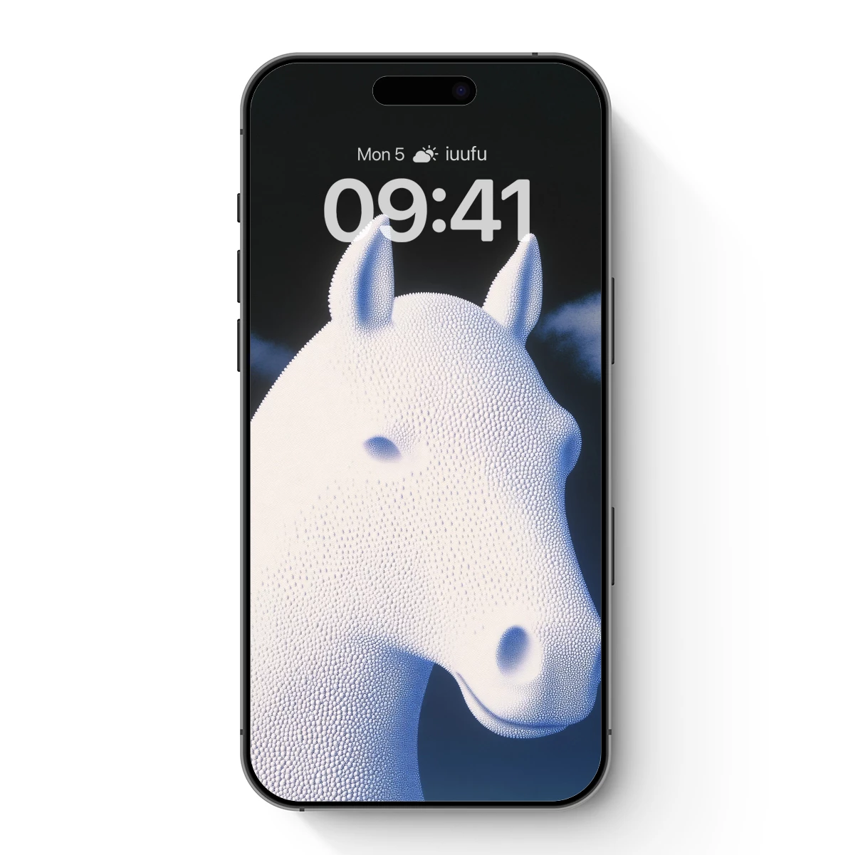 Dot Matrix Horse: Futuristic Elegance in Monochrome