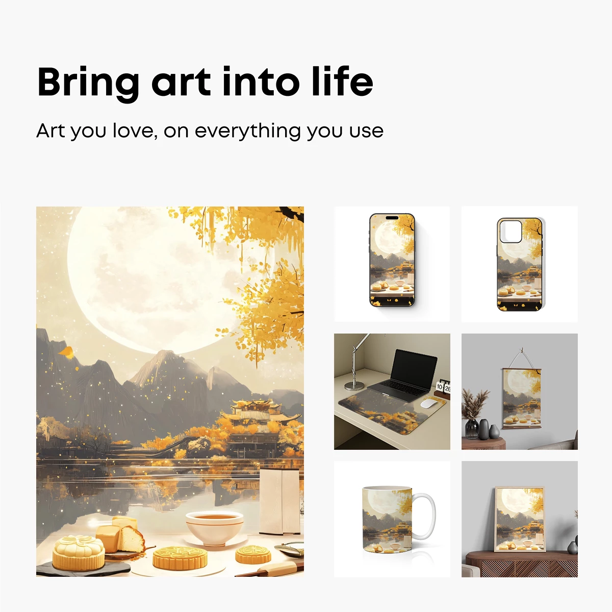 Autumn Moonlit Feast: A Serene Mid-Autumn Night - Image 2