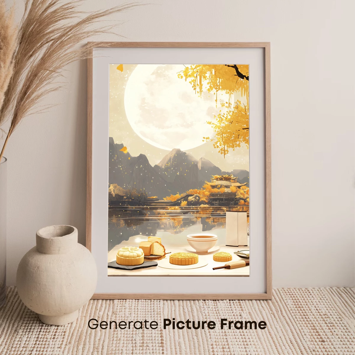 Autumn Moonlit Feast: A Serene Mid-Autumn Night - Image 7