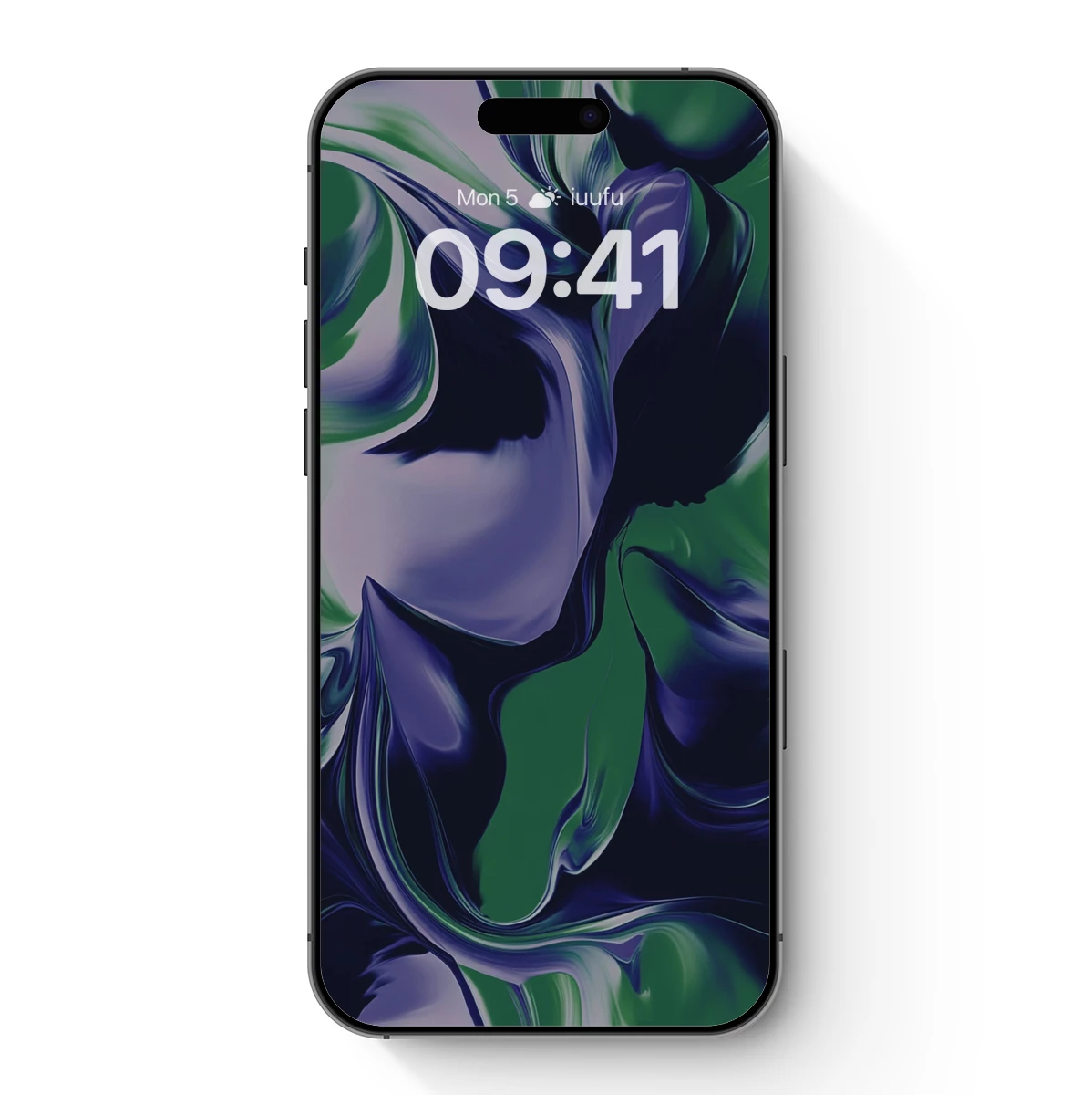 Ethereal Silk Dance: Green and Purple Abstract Flow