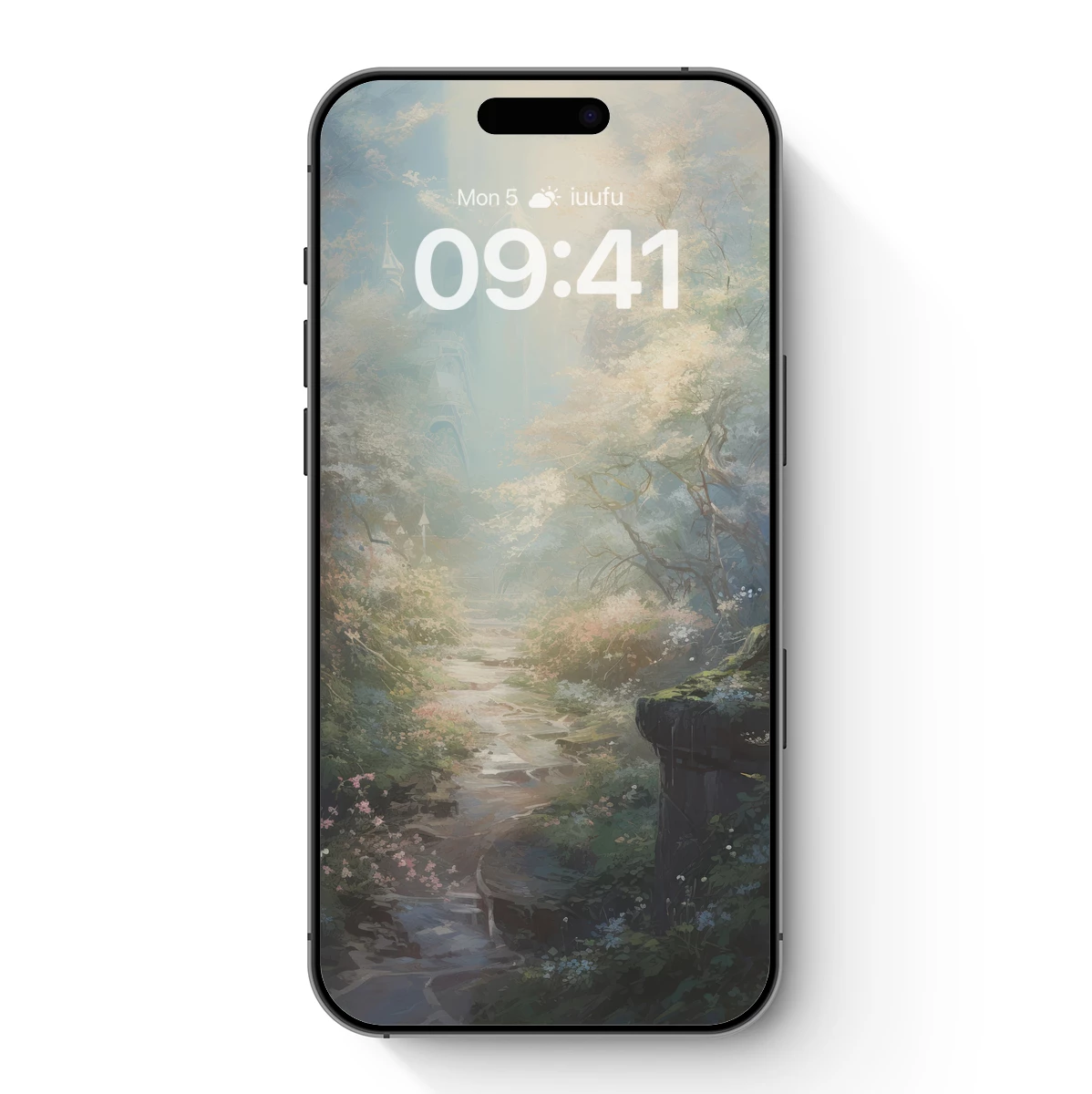 Enchanted Forest Stream: Mystical Castle Glow