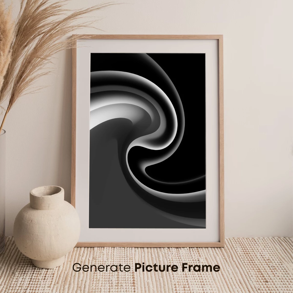 Elegant Monochrome Spiral: A Dance of Light and Shadow - Image 7