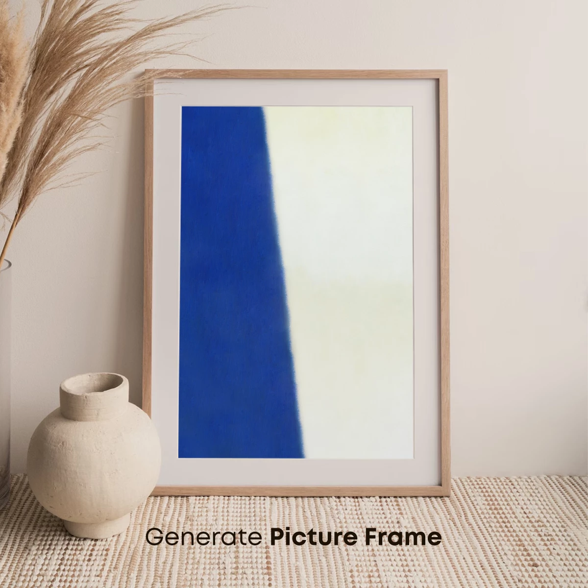 Cobalt Divide: Abstract Minimalism in Contrast - Image 7