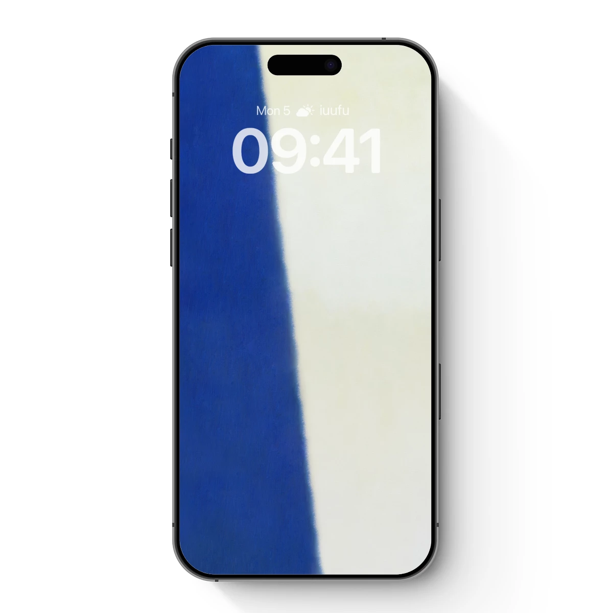 Cobalt Divide: Abstract Minimalism in Contrast