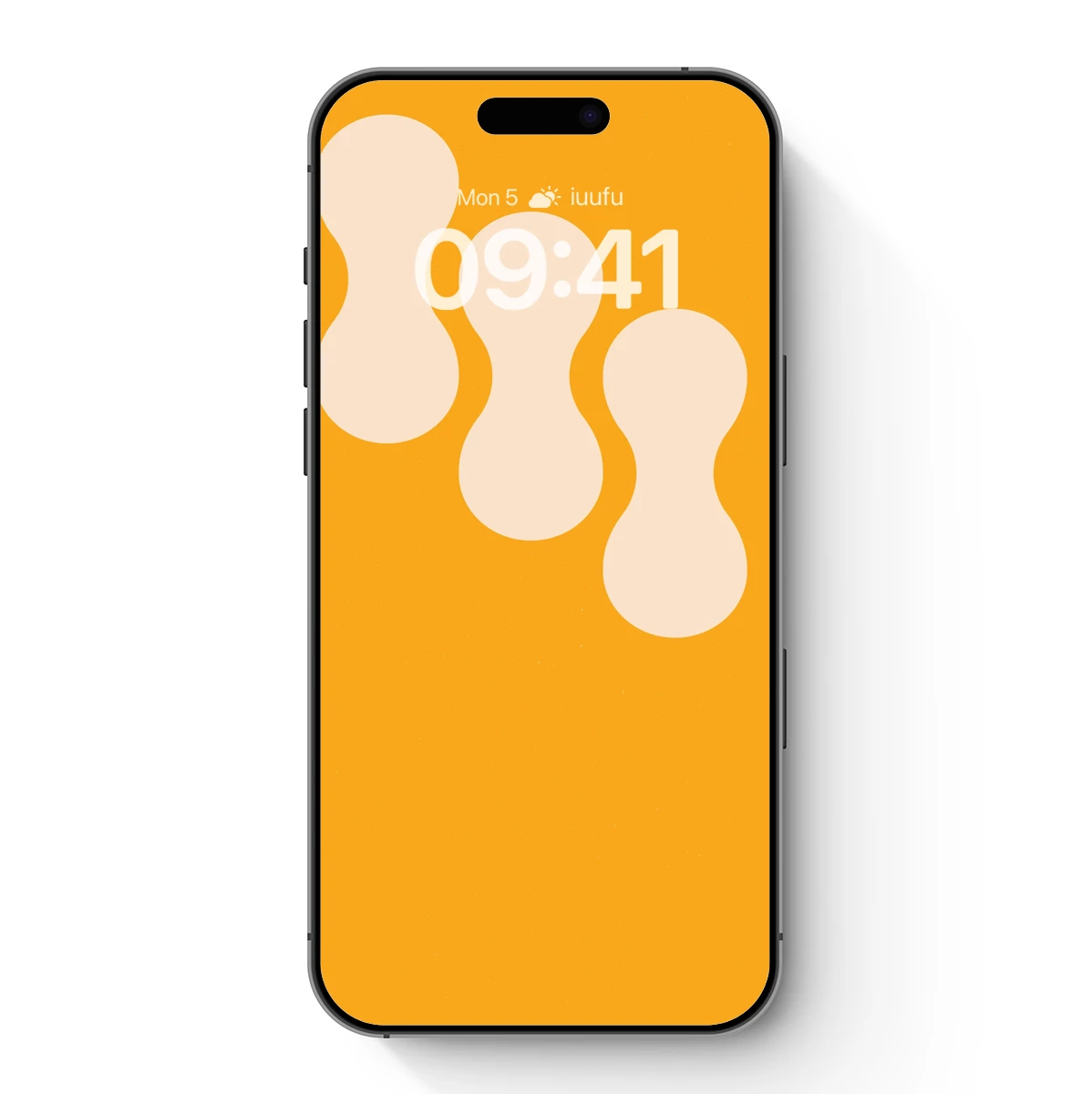 Abstract Beige Pods on Vibrant Orange