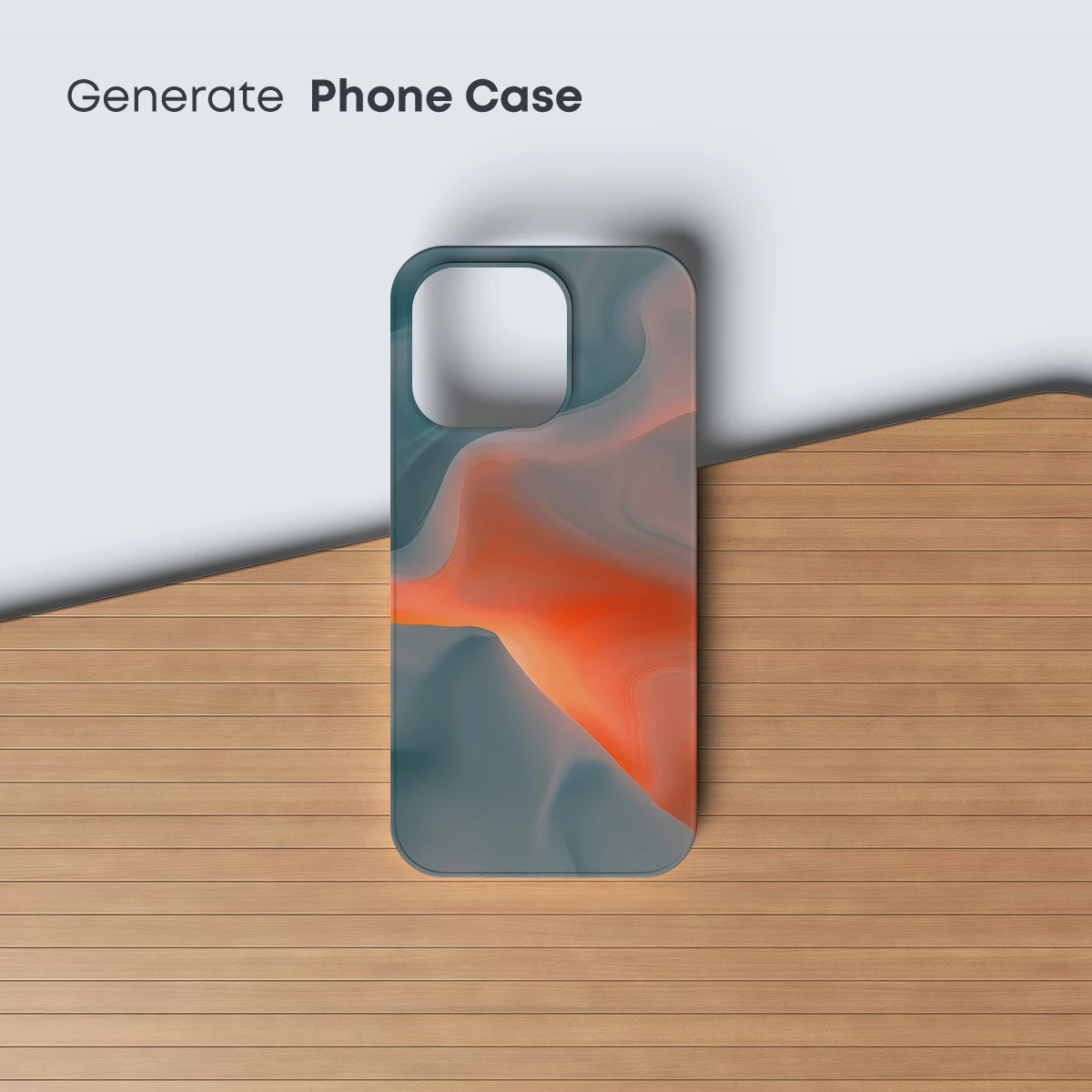 Fluid Dawn: Abstract Waves of Teal and Coral - Image 3