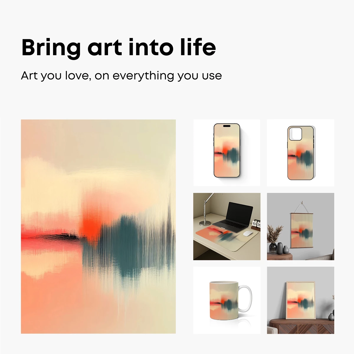 Abstract Sunset Symphony: Blurred Horizons