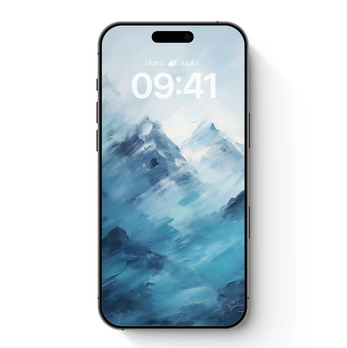 Ethereal Ice Peaks: A Brushstroke Symphony