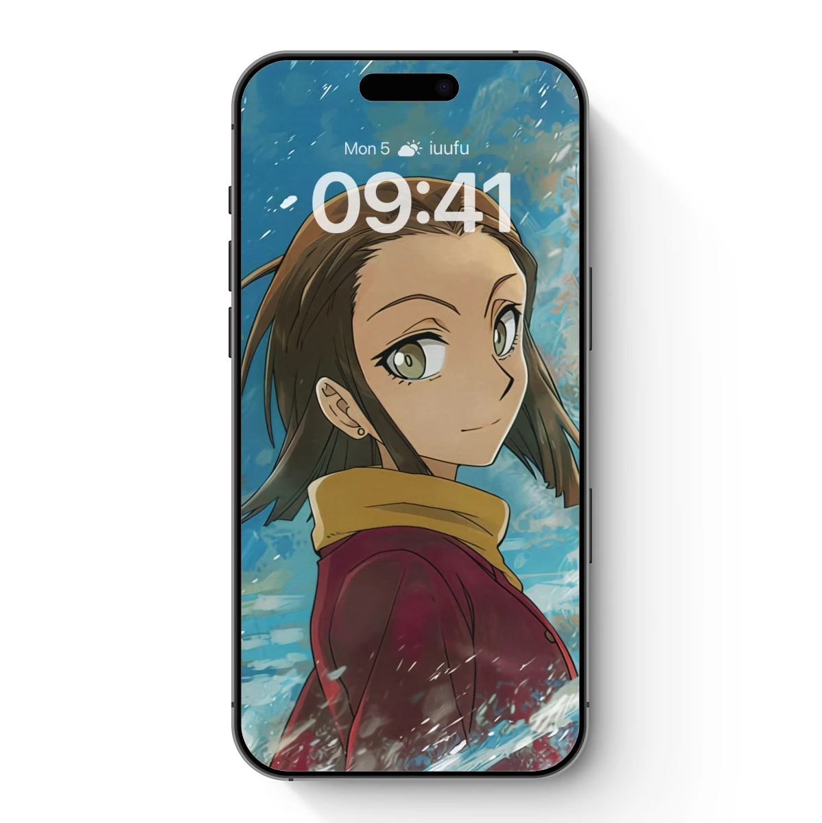 Anime Spirit: Vibrant Wind-Blown Portrait