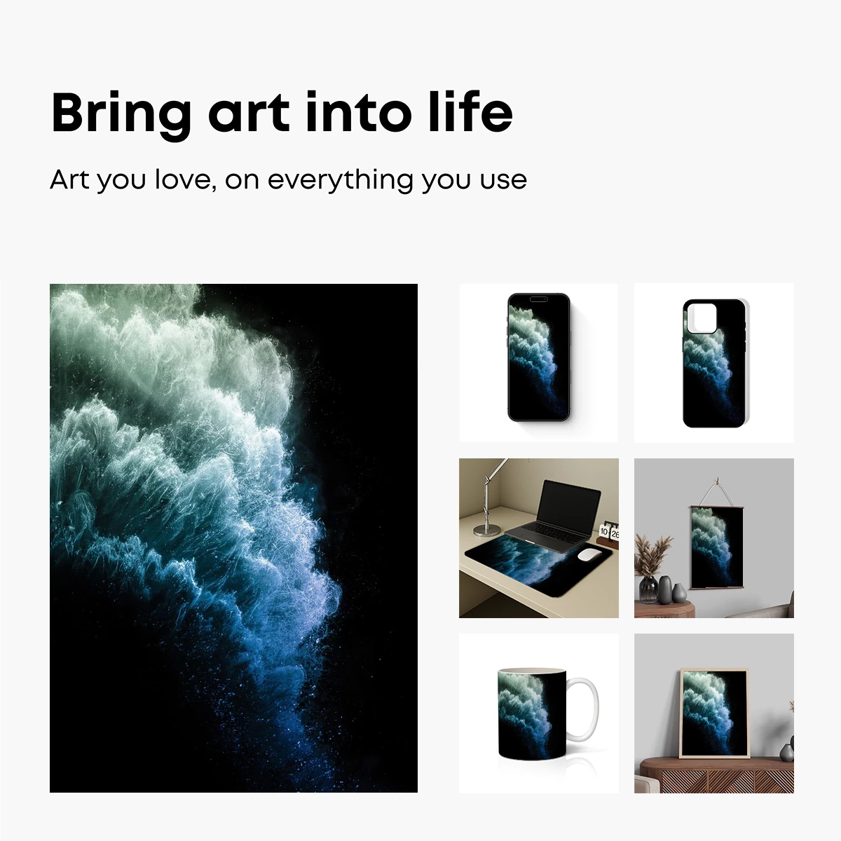 Ethereal Dust Cascade: A Symphony of Blue Hues