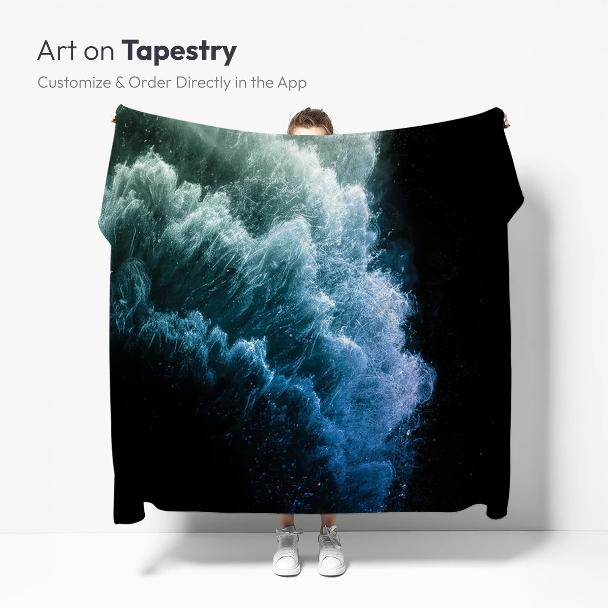 Ethereal Dust Cascade: A Symphony of Blue Hues - Image 4