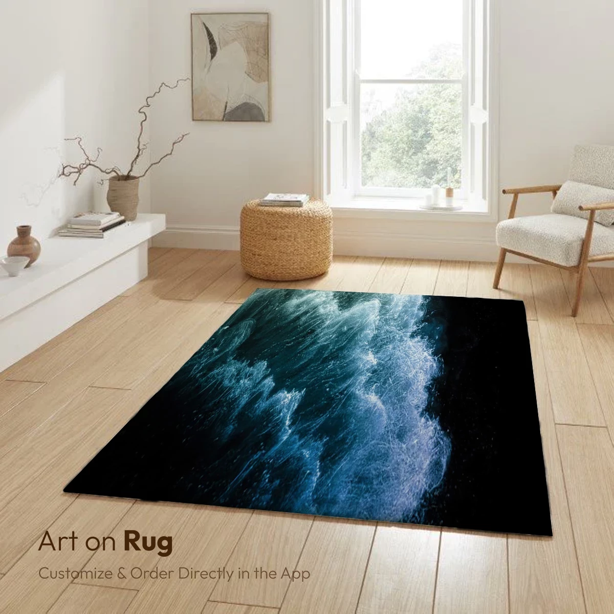 Ethereal Dust Cascade: A Symphony of Blue Hues - Image 5