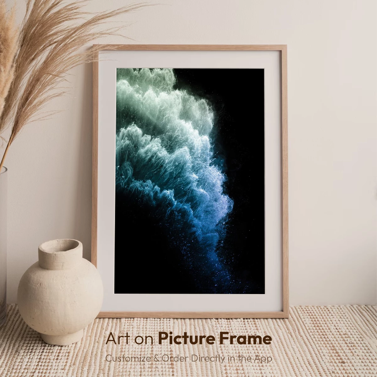 Ethereal Dust Cascade: A Symphony of Blue Hues - Image 6