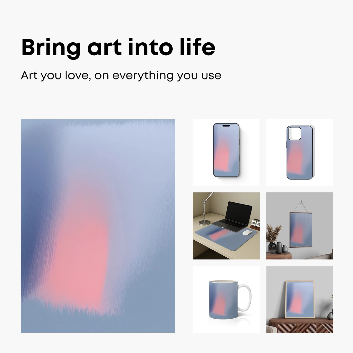 Abstract Shadow Play: Blurred Geometry in Pastel Hues - Image 2