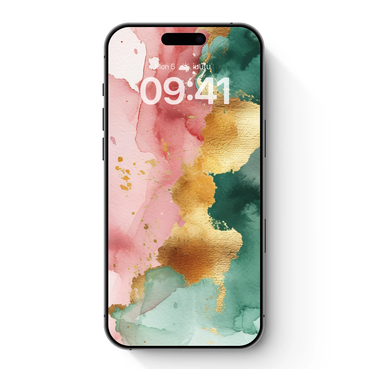 Abstract Watercolor Fusion: Blush and Teal Harmony