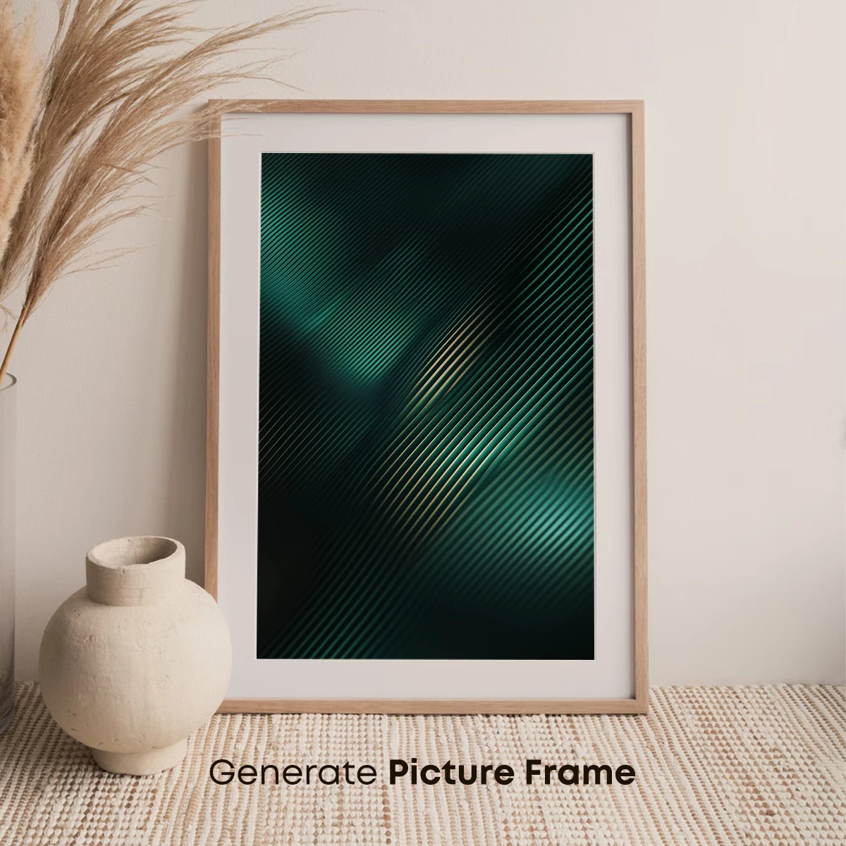 Diagonal Stripes in Teal and Gold - Image 7