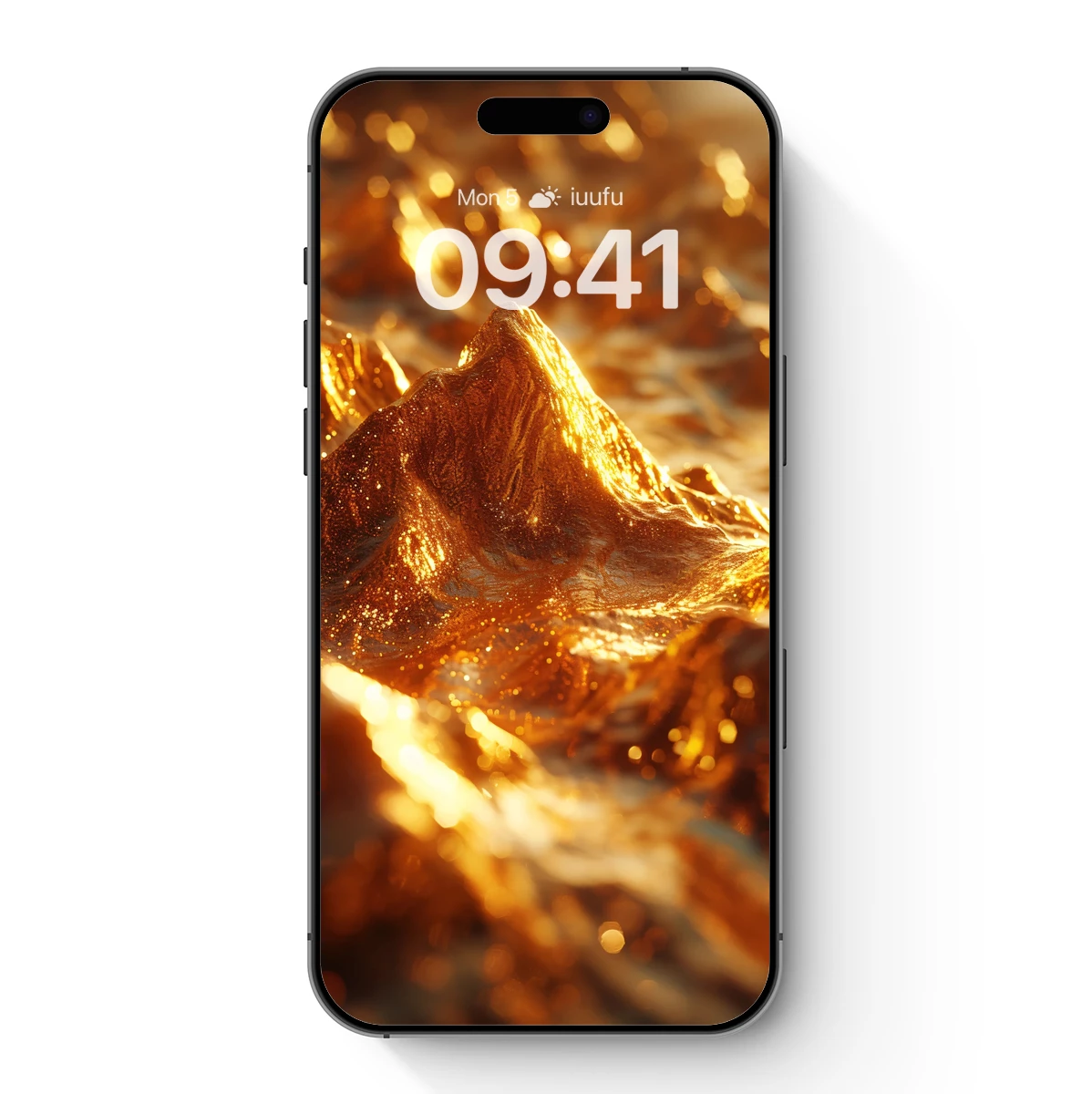 Golden Mountain Peak: Radiant Sunset Glow