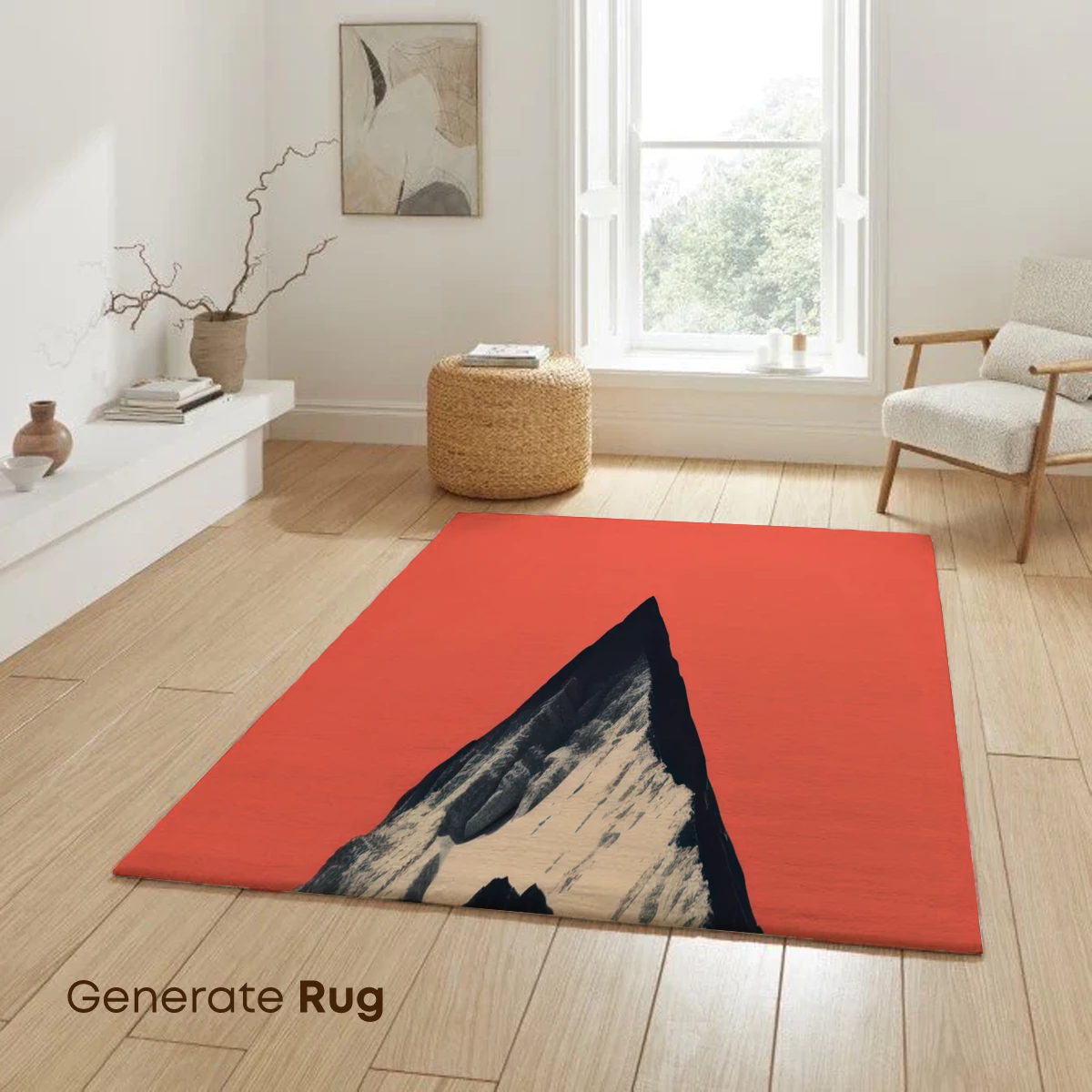 Coral Peaks: Minimalist Mountain Majesty - Image 6