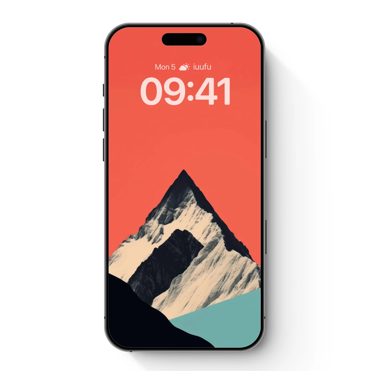 Coral Peaks: Minimalist Mountain Majesty