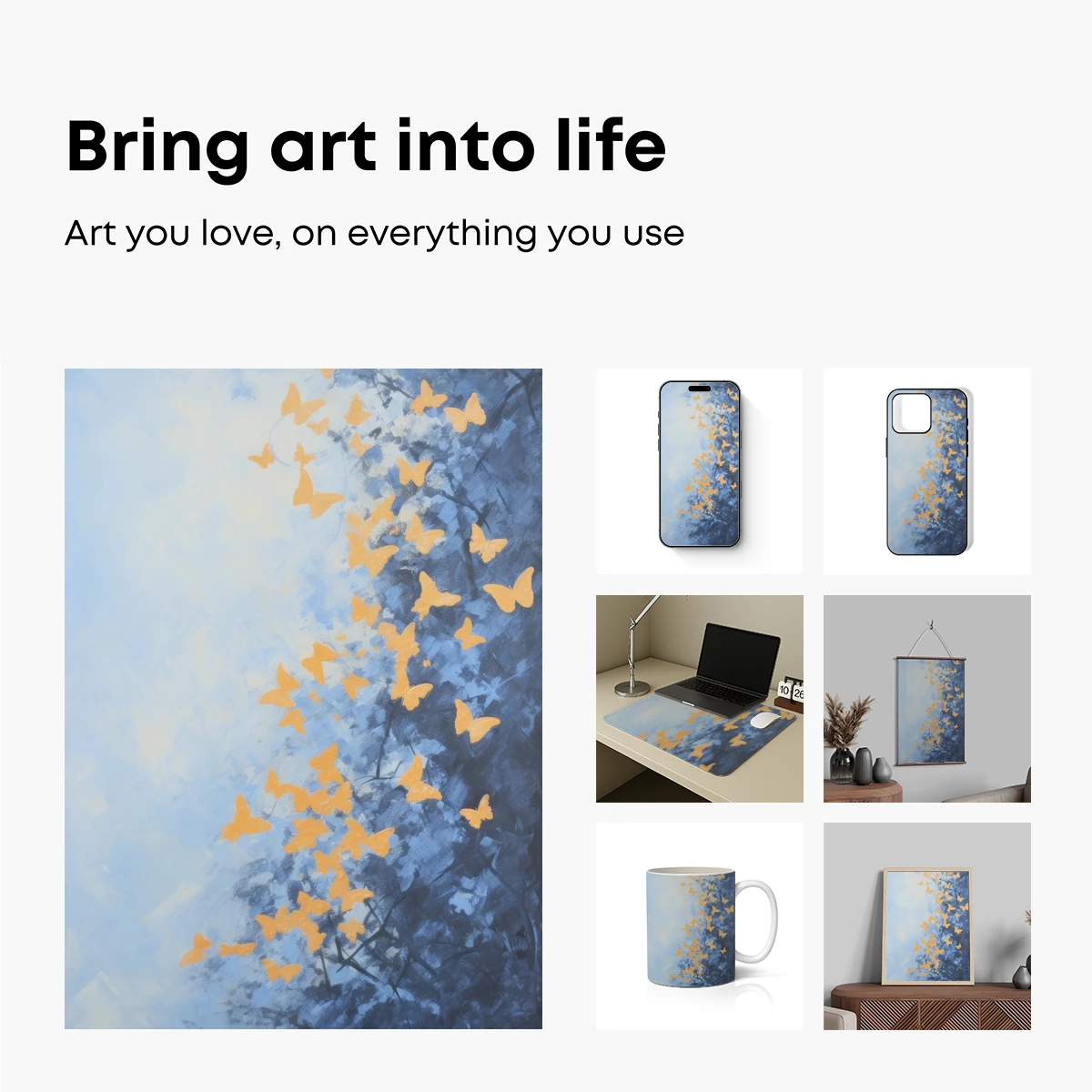 Butterfly Ascension: Ethereal Flight in Blue Hues - Image 2