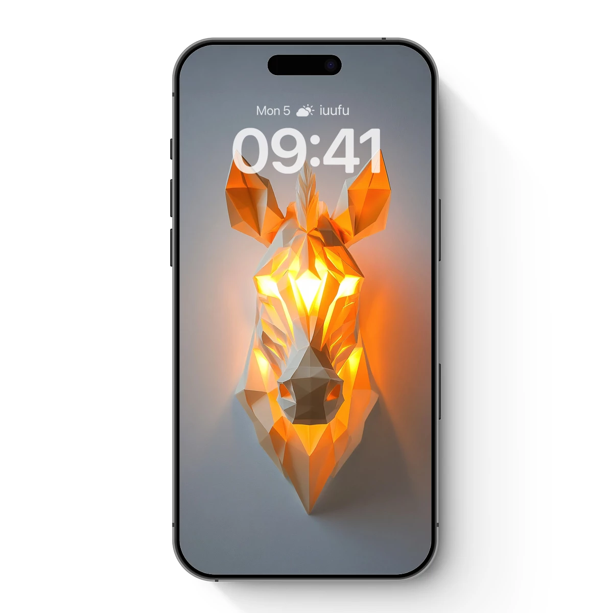 Geometric Giraffe Illuminated Art