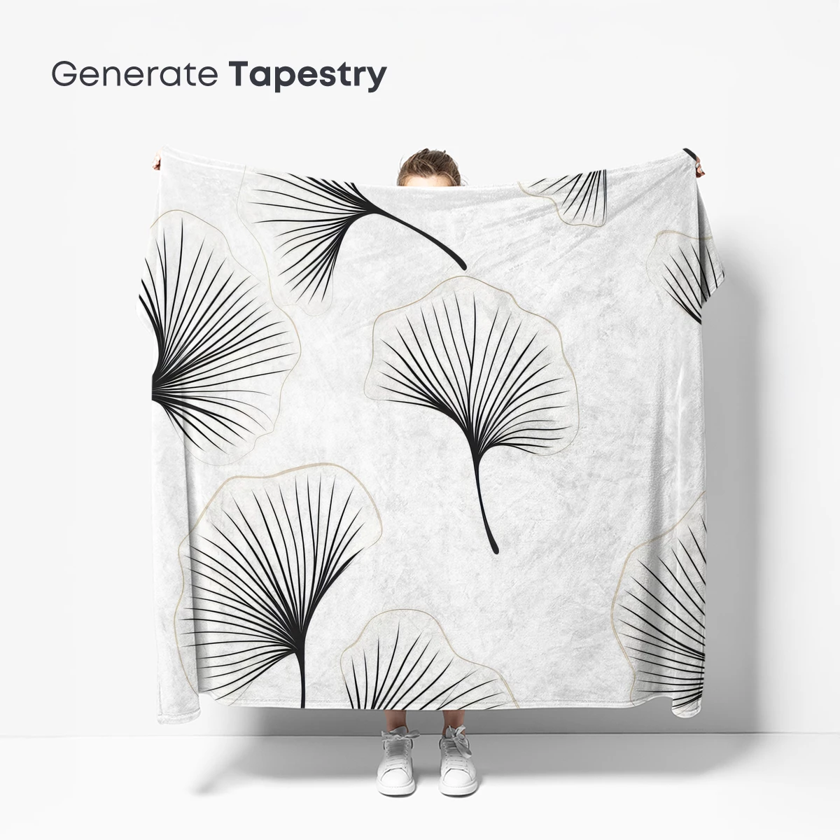 Elegant Ginkgo Silhouettes: Monochrome Botanical Art - Image 5