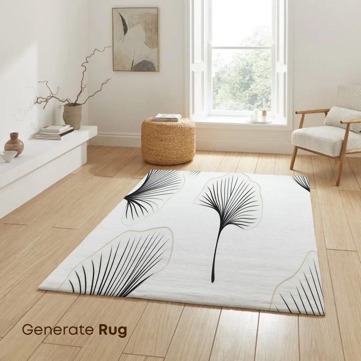 Elegant Ginkgo Silhouettes: Monochrome Botanical Art - Image 6