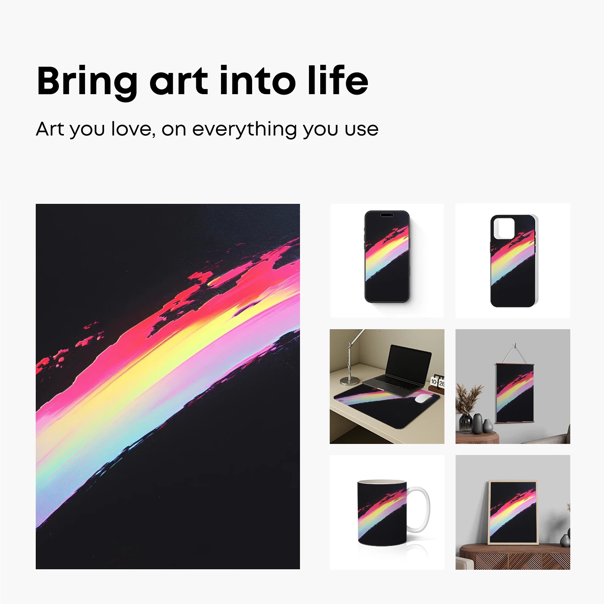 Neon Brushstroke Symphony: Abstract Vibrancy Neon Brushstroke Symphony: Abstract Vibrancy