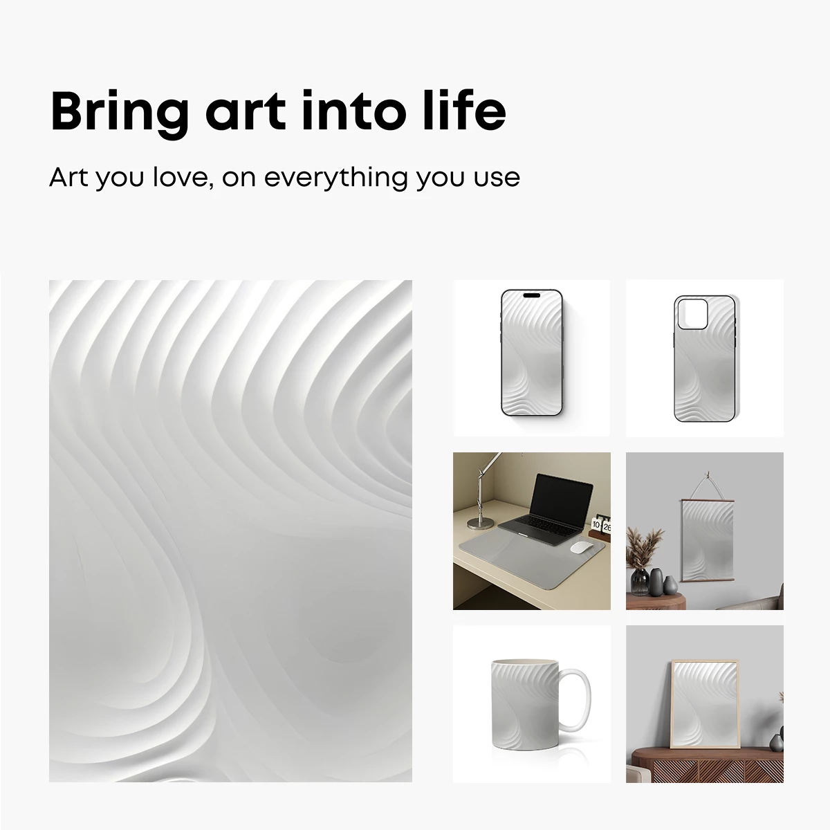 Elegant White Curves: A Dance of Light and Shadow - Image 2