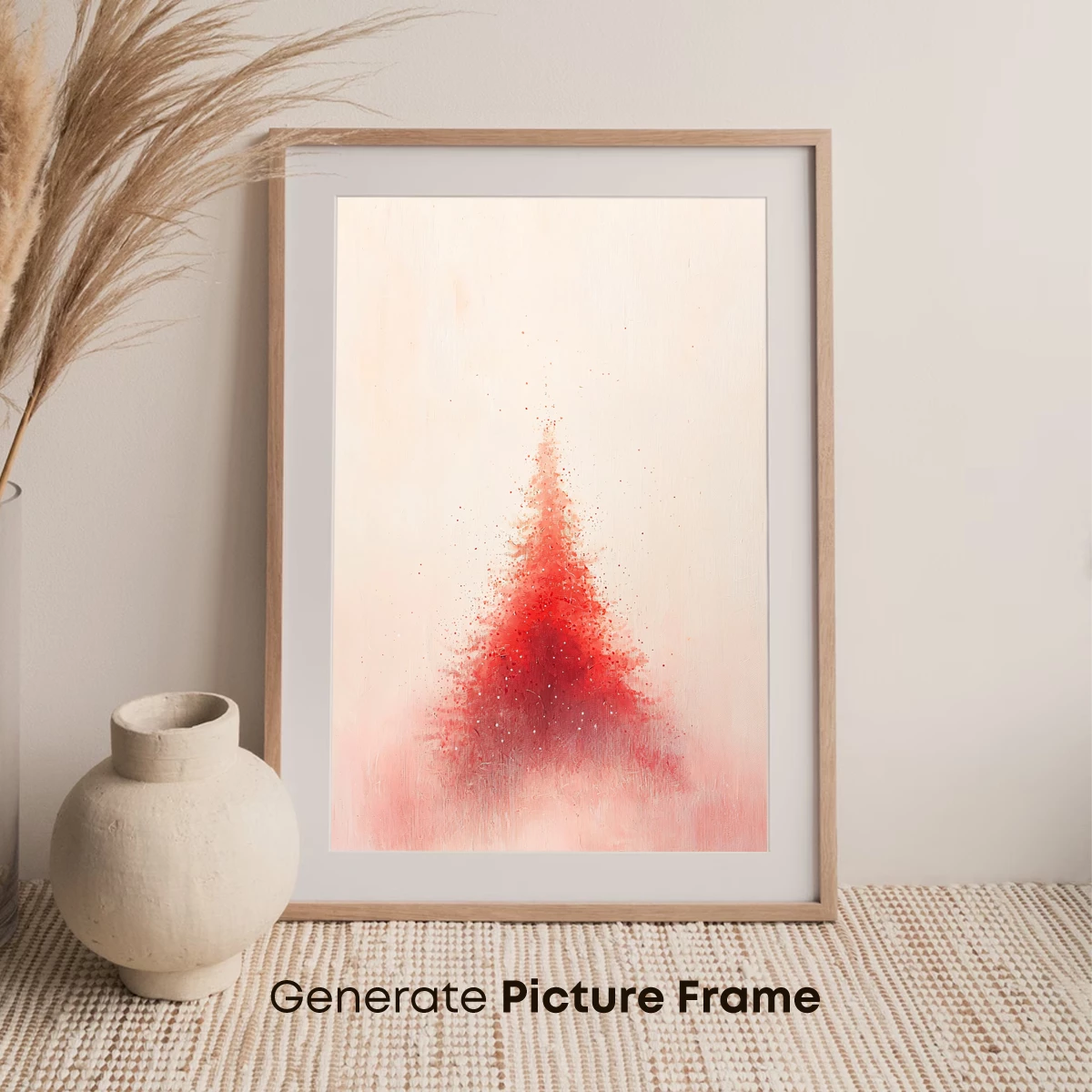Blooming Red Abstract Tree - Image 7