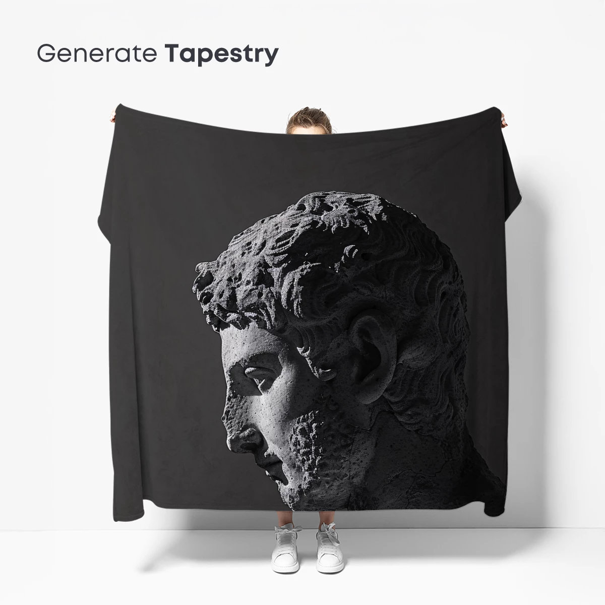 Classical Elegance: Sculpted Profile in Shadow - Image 5