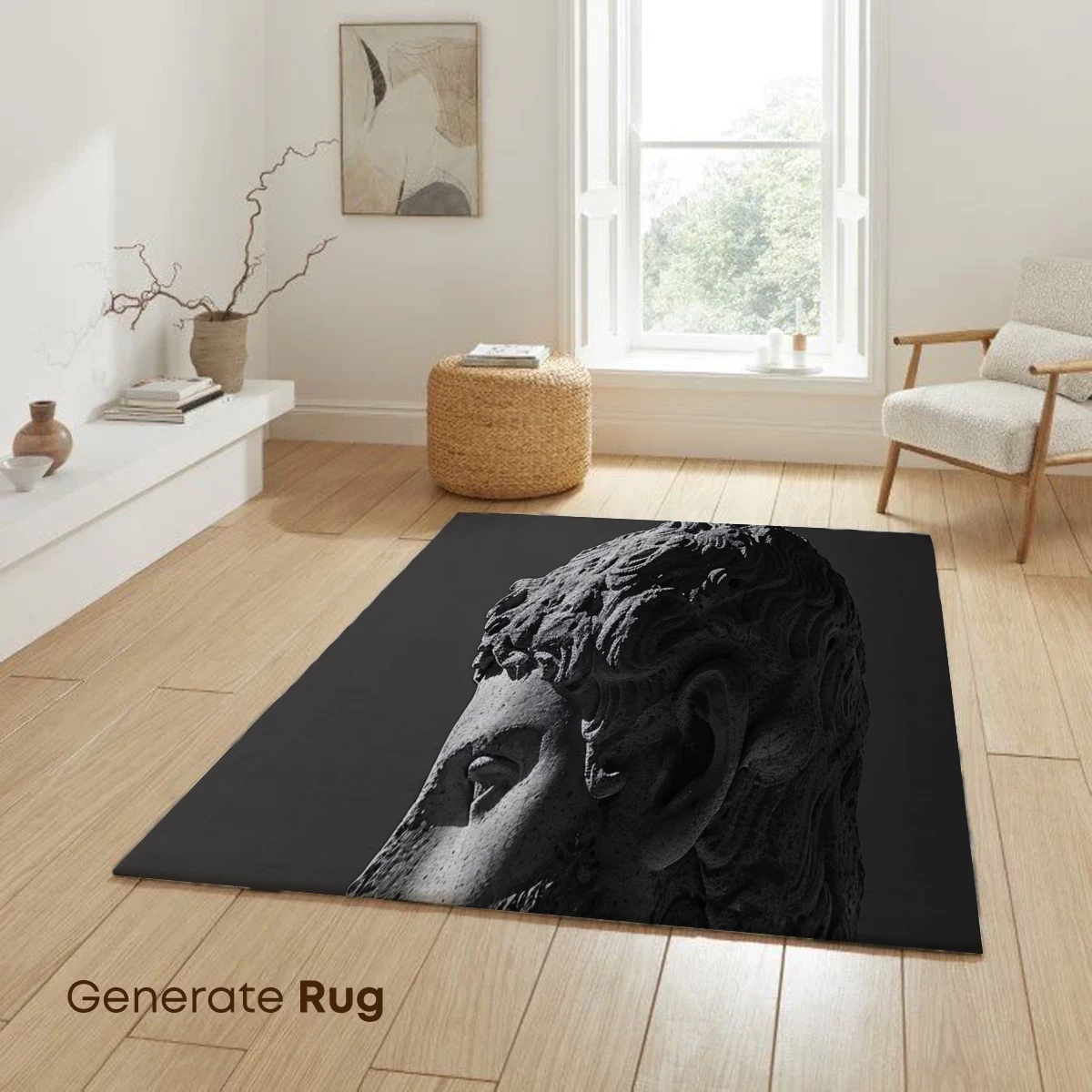 Classical Elegance: Sculpted Profile in Shadow - Image 6