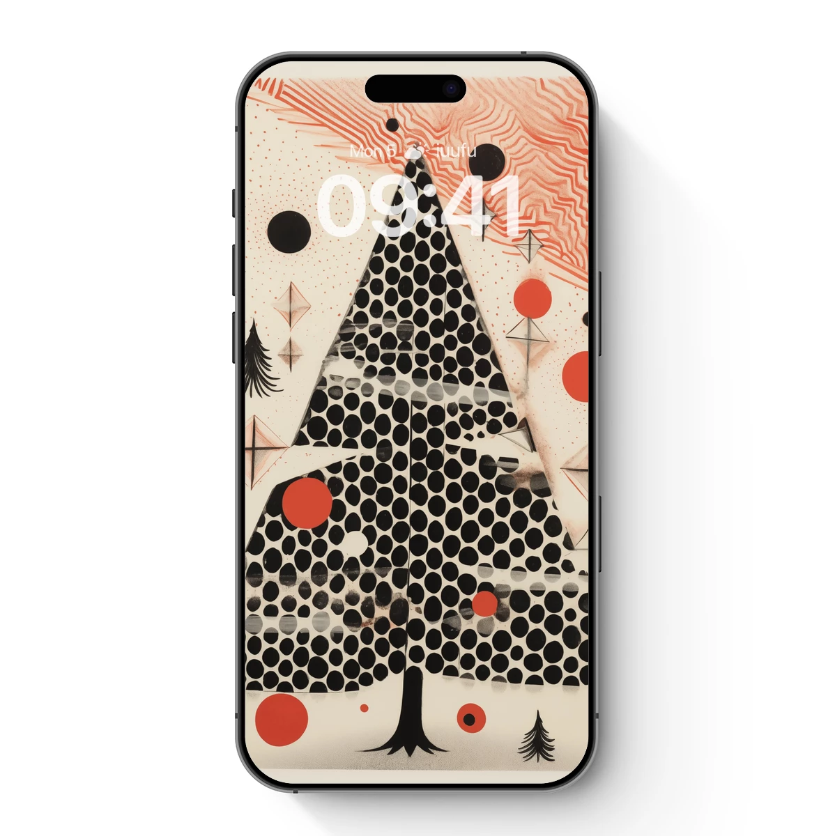 Dotted Pine: Abstract Winter Wonderland
