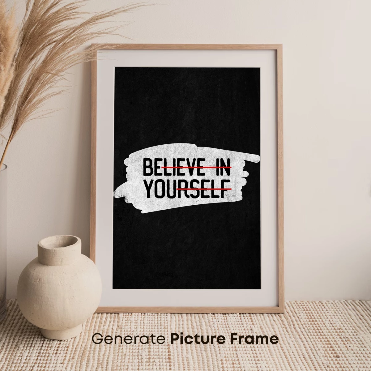 Bold Brushstroke Motivation: 'Believe in Yourself' - Image 7
