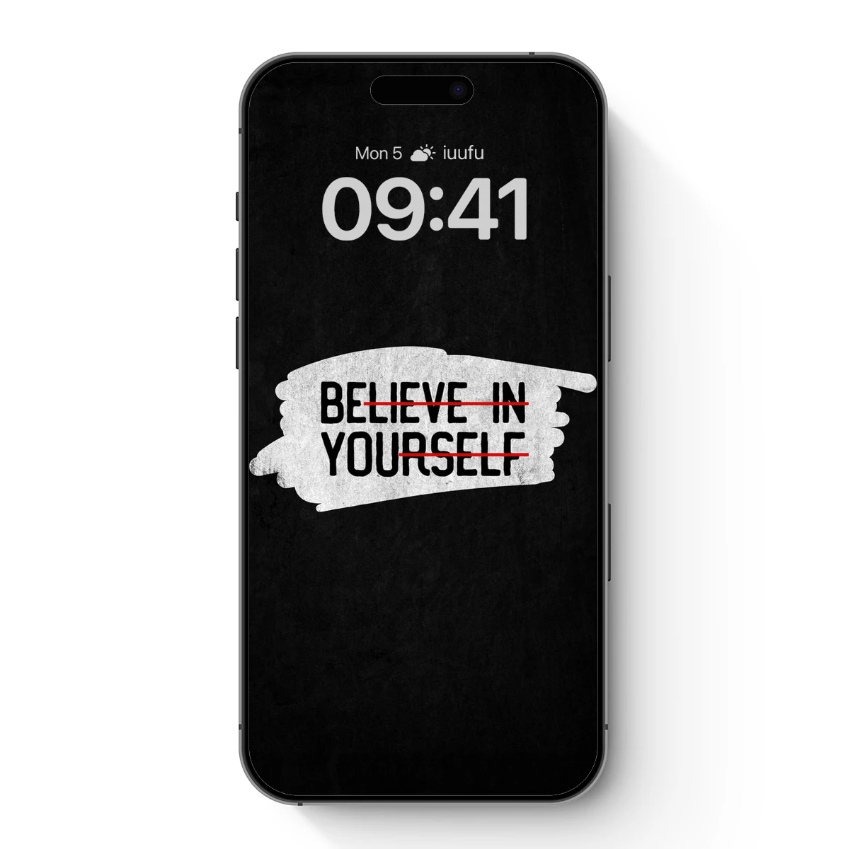 Bold Brushstroke Motivation: 'Believe in Yourself'