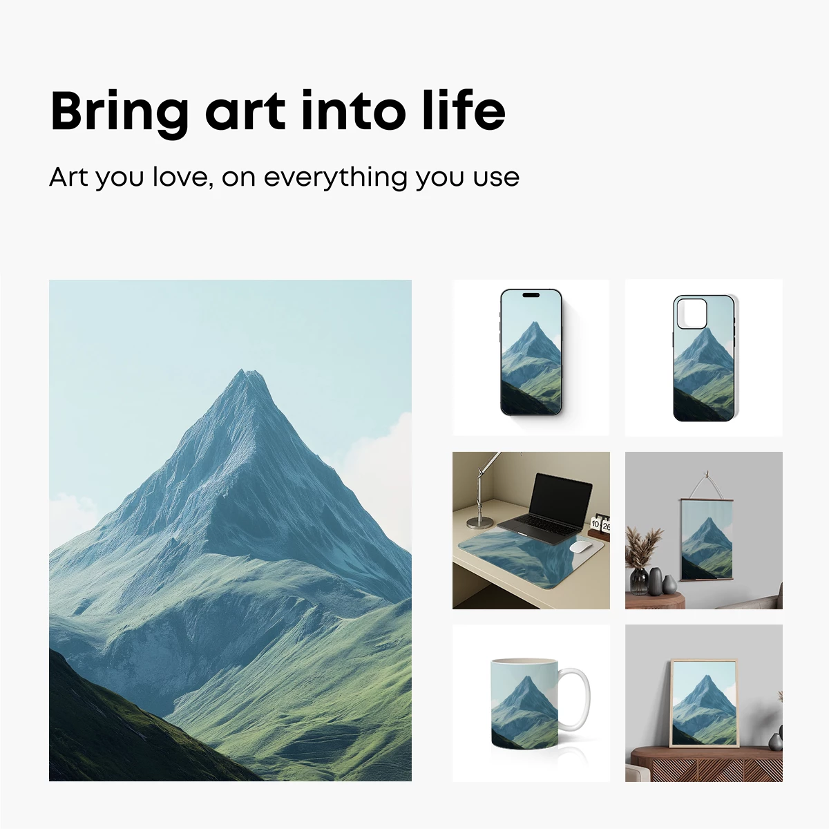 Eternal Summit: Verdant Peaks Under Azure Skies