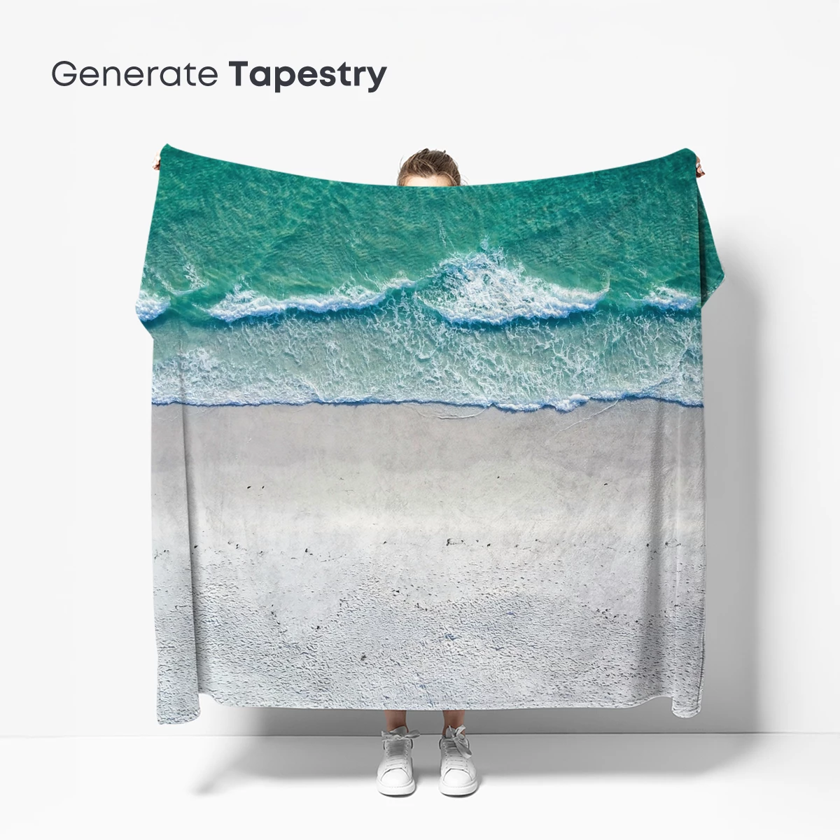 Aerial Serenity: Turquoise Waves Kiss White Sands - Image 5