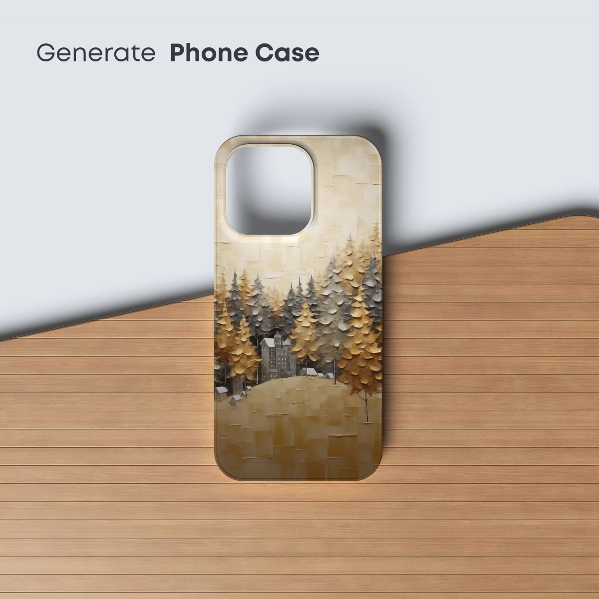 Autumnal Forest Whisper: Textured Landscape Art - Image 3