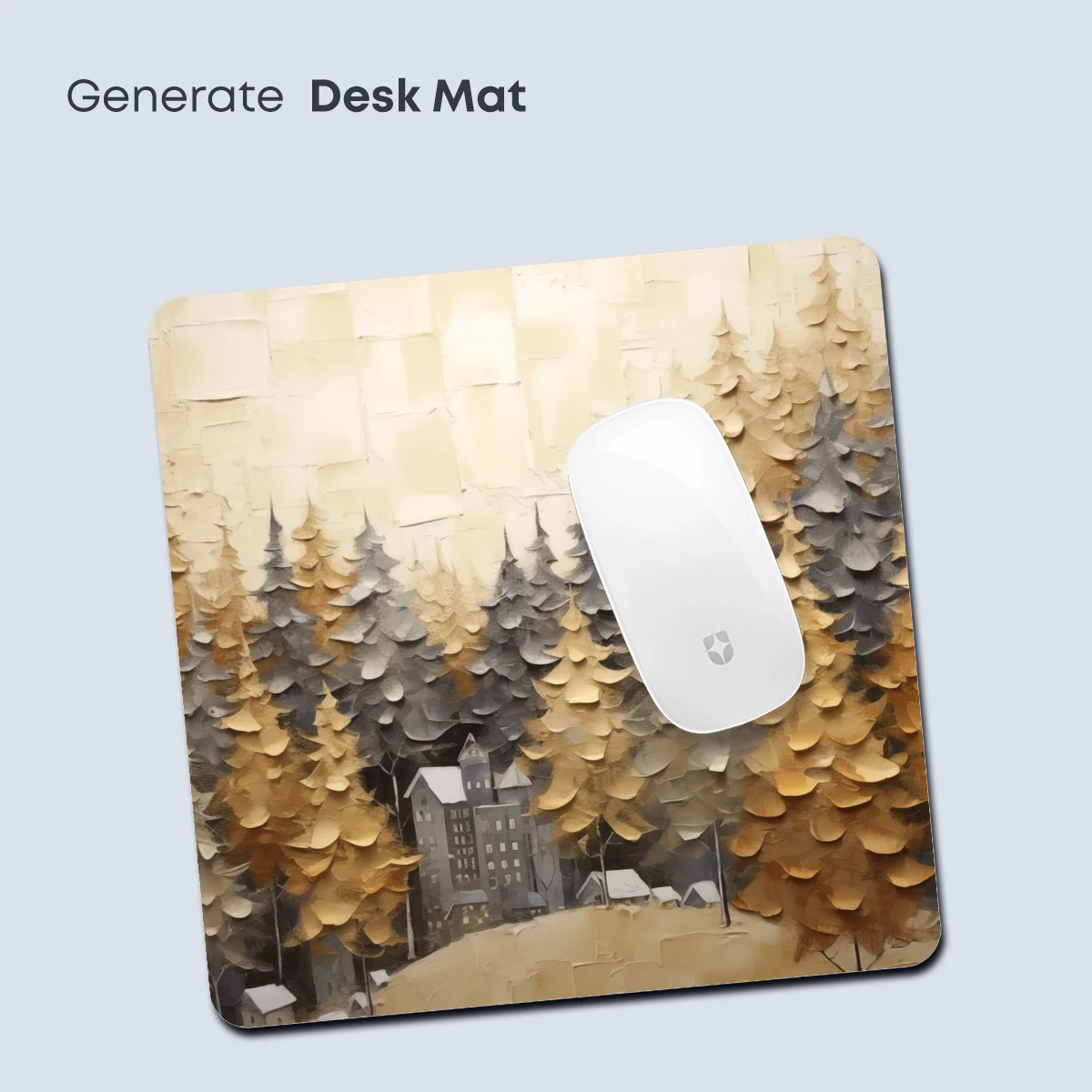 Autumnal Forest Whisper: Textured Landscape Art - Image 4