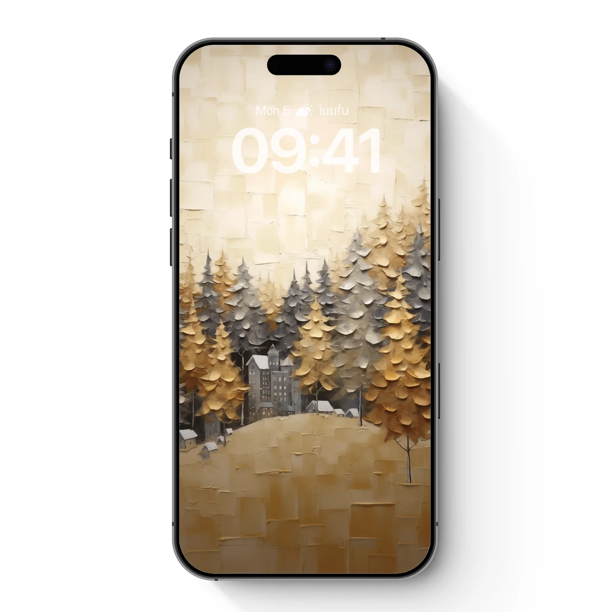 Autumnal Forest Whisper: Textured Landscape Art