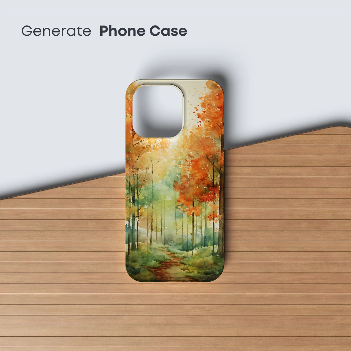 Autumnal Forest Path: Watercolor Harmony - Image 3