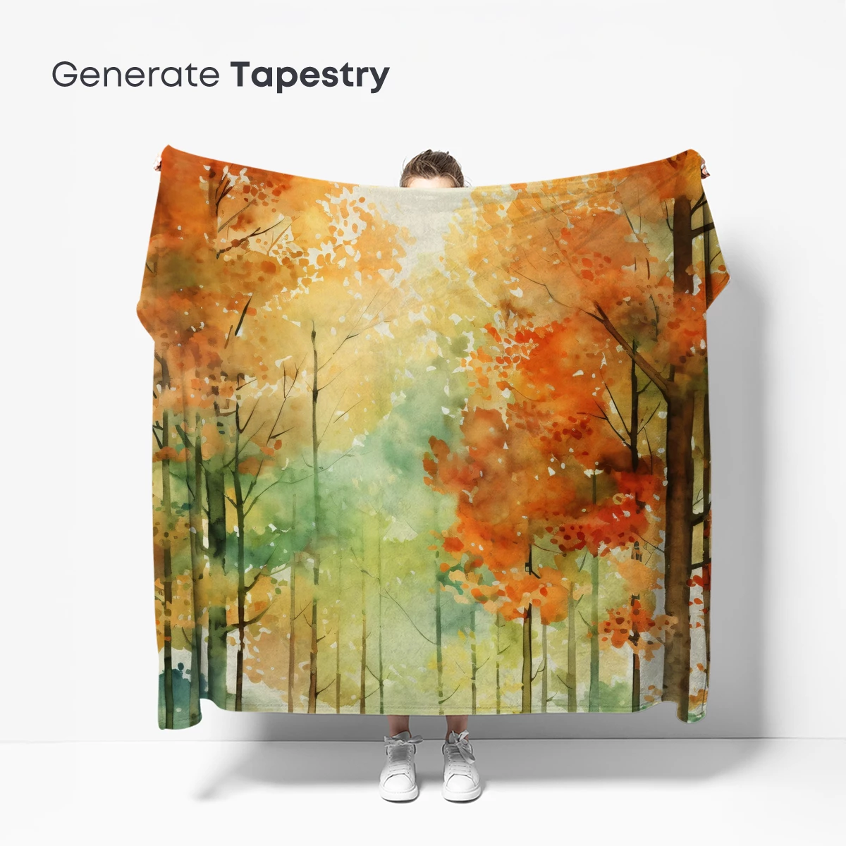 Autumnal Forest Path: Watercolor Harmony - Image 5