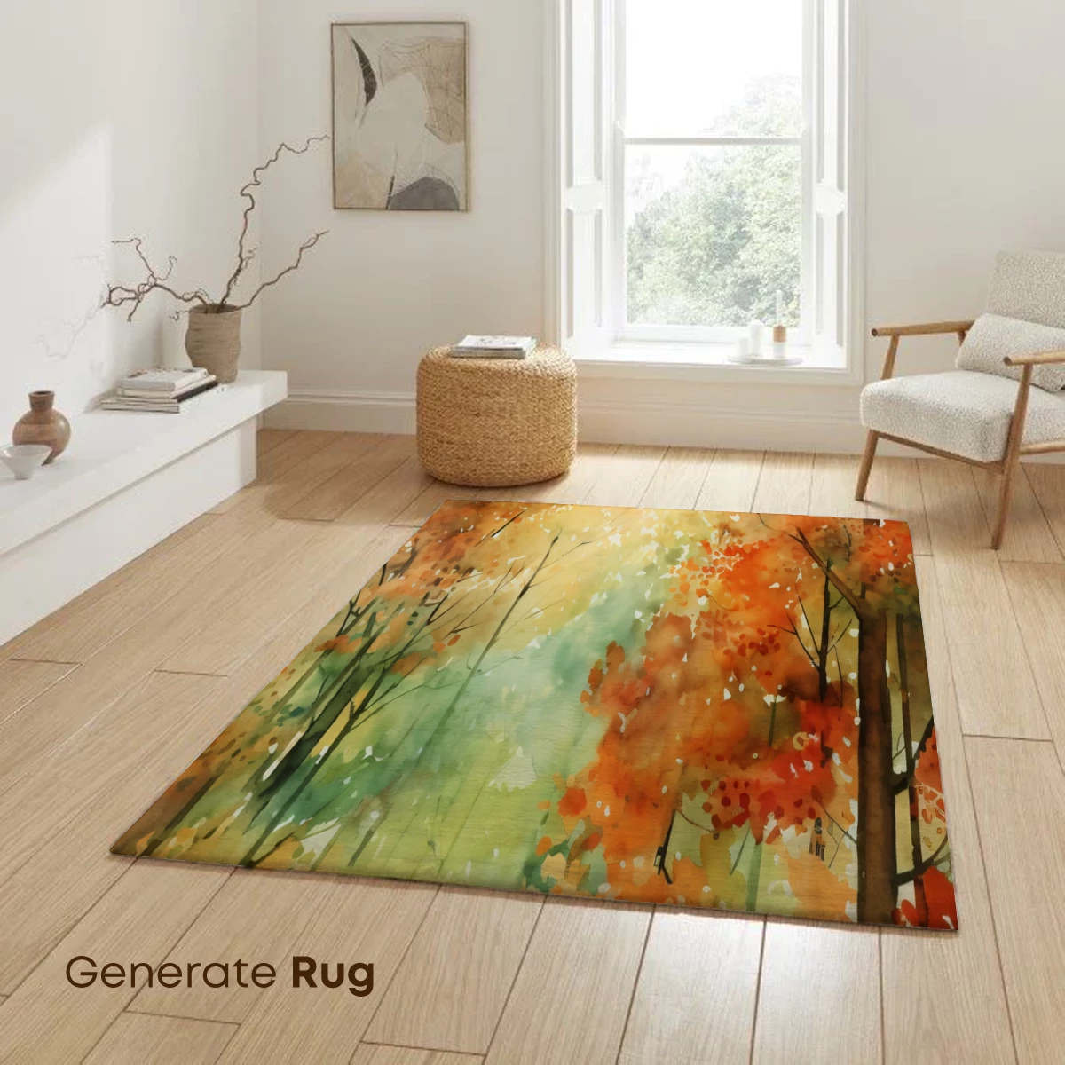 Autumnal Forest Path: Watercolor Harmony - Image 6